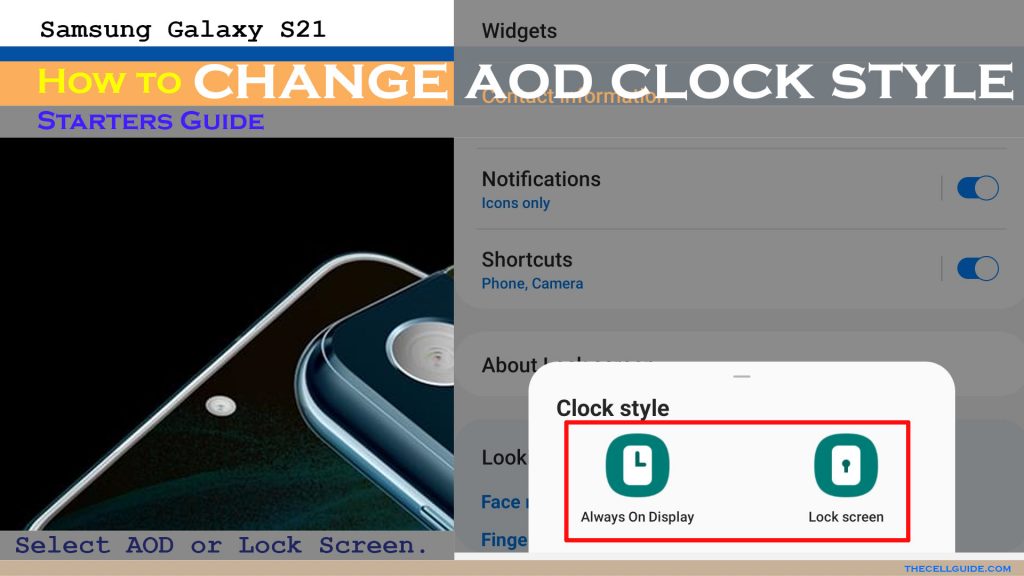 change clock style galaxy s21 custom aod selectaodls