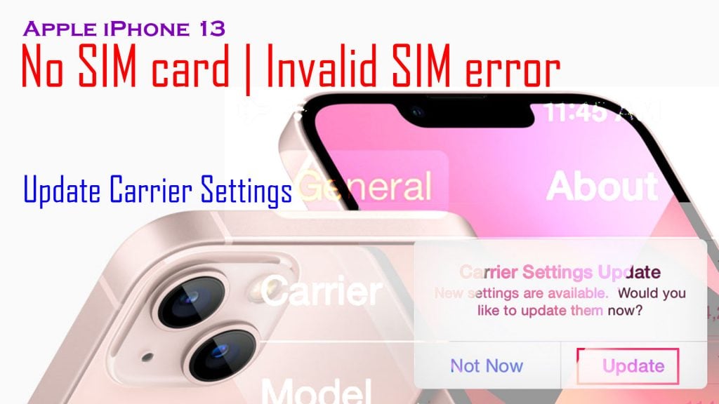 fix iphone13 invalid sim error carriersettingsupdate
