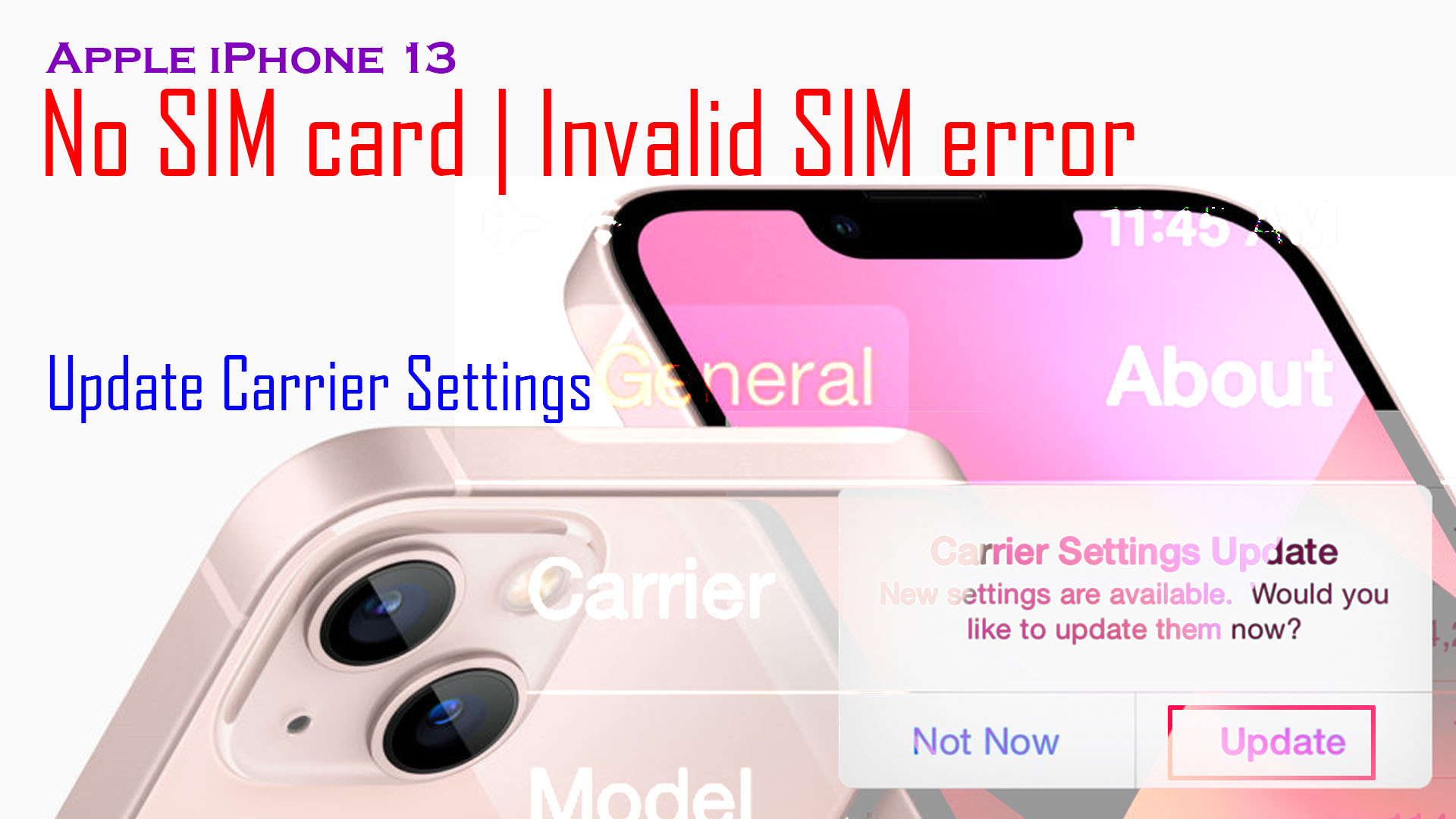 How to Fix No SIM Card or Invalid SIM Error on iPhone 13 | iOS 15