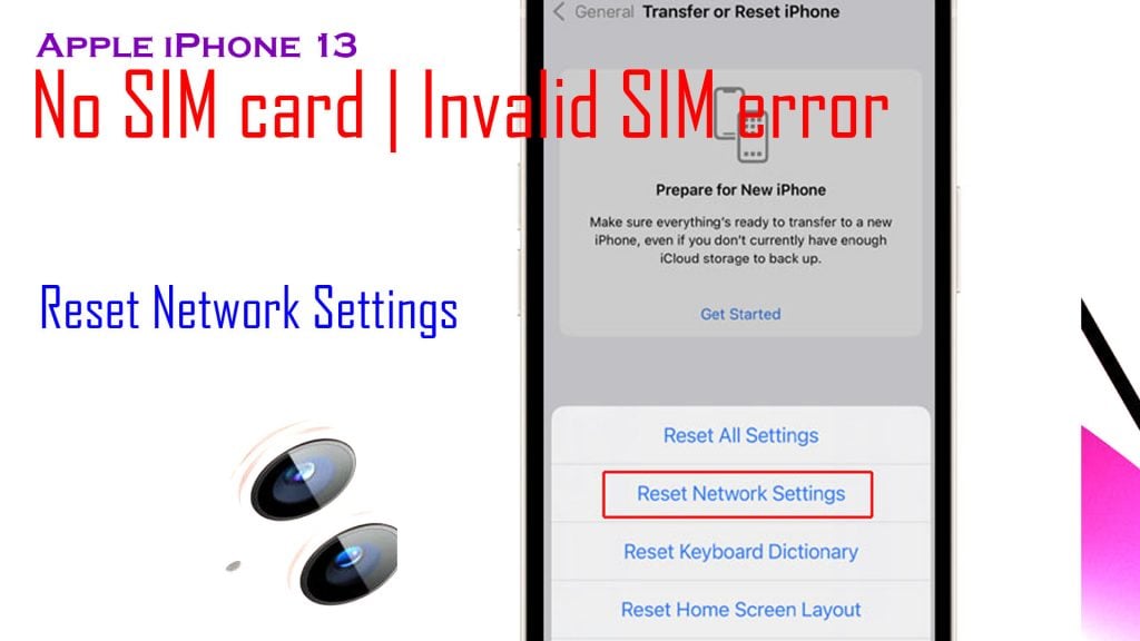 fix iphone13 invalid sim error networkreset