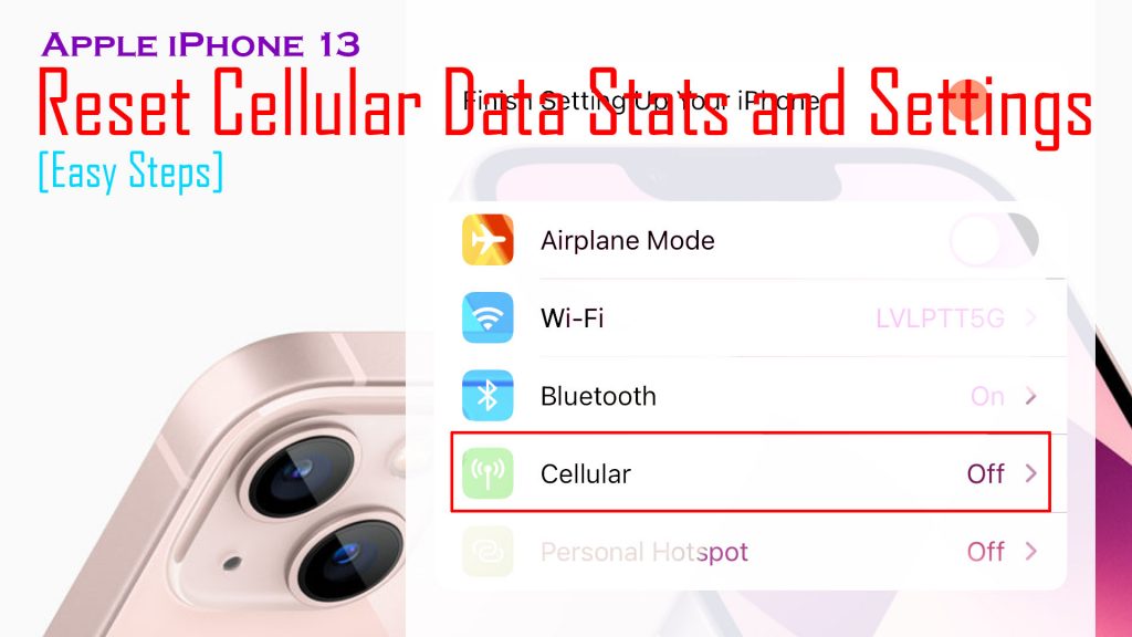 iphone13 reset cellular data stats cellular