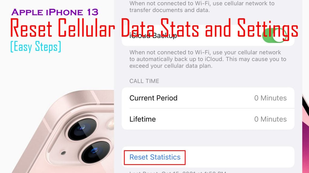 iphone13 reset cellular data stats resetstats