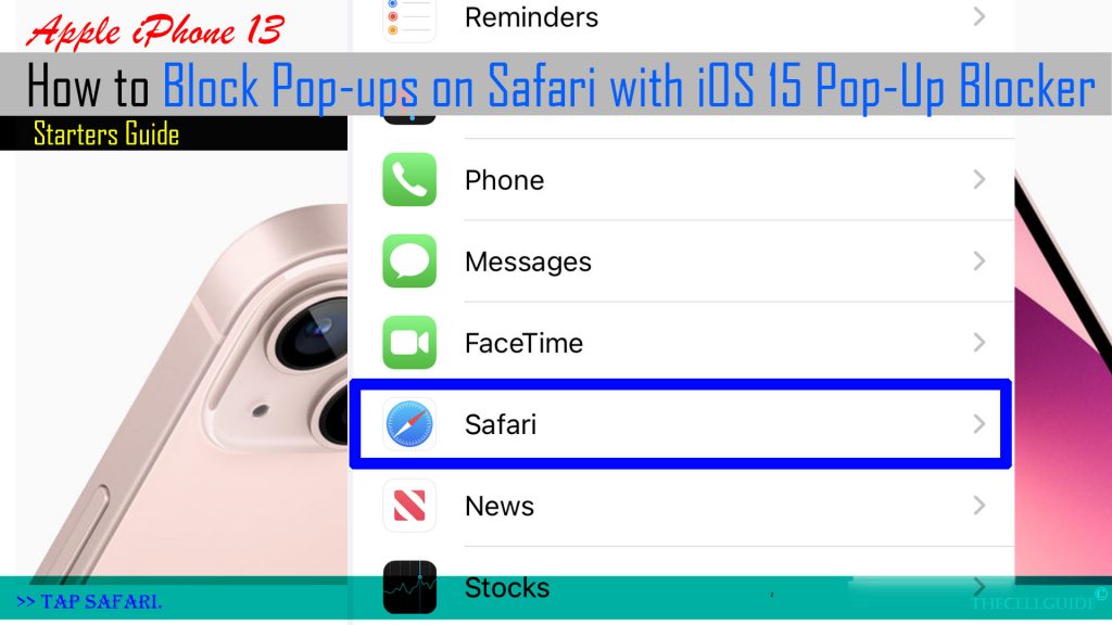 how to turn off pop up blocker in safari