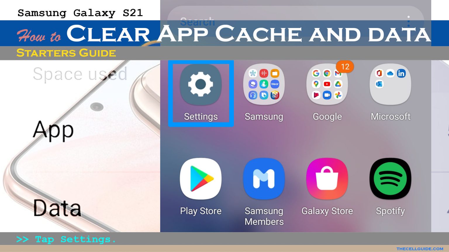 How to Clear App Cache and Data on Samsung Galaxy S21 | Android 12