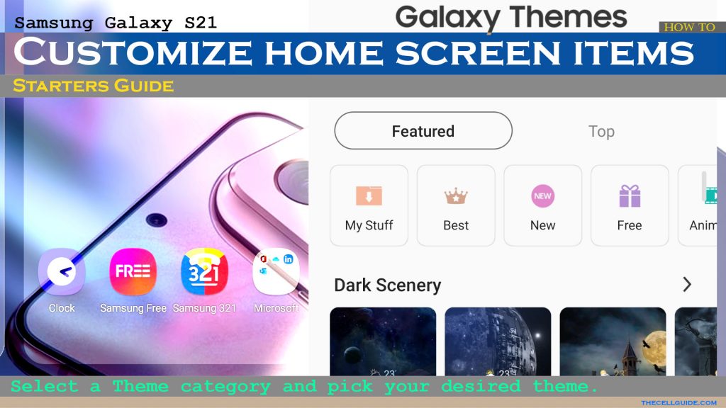 customize galaxys21 homescreen choosetheme