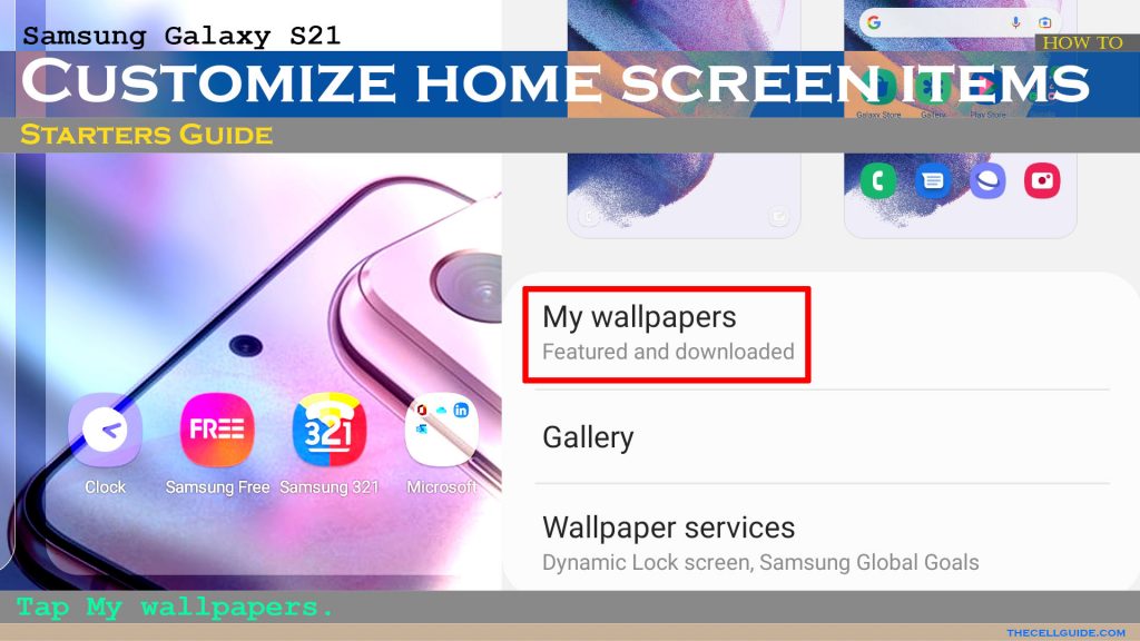 customize galaxys21 homescreen mywp