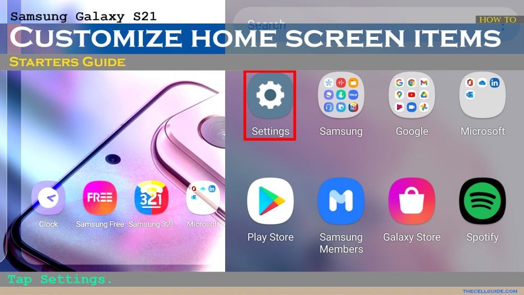customize galaxys21 homescreen settings1