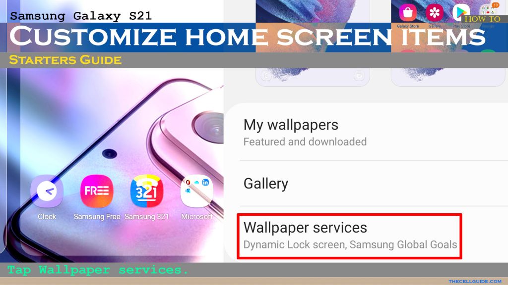 customize galaxys21 homescreen wpservices