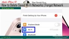 delete saved wifi network iphone13 wifi