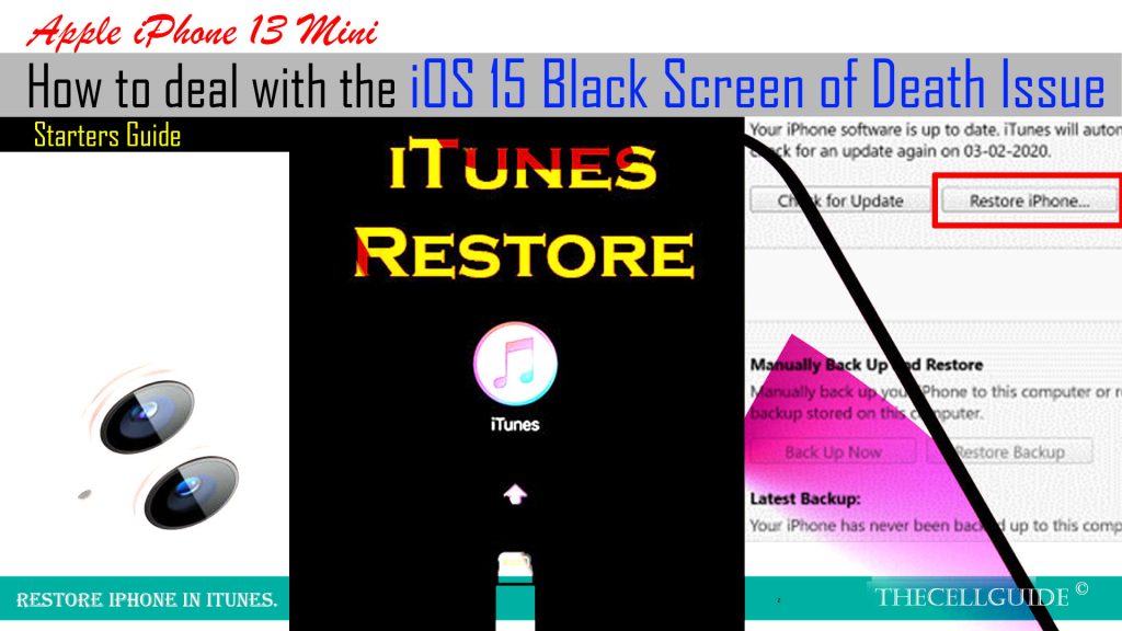 fix iphone13 black screen of death issue itunesrestore