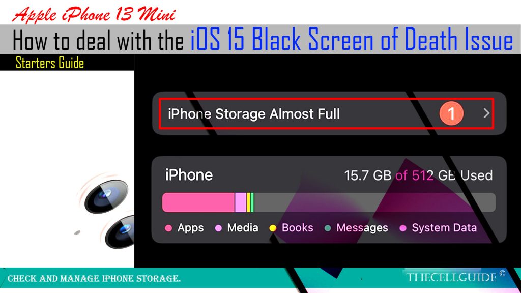 fix iphone13 black screen of death issue optimizestorage