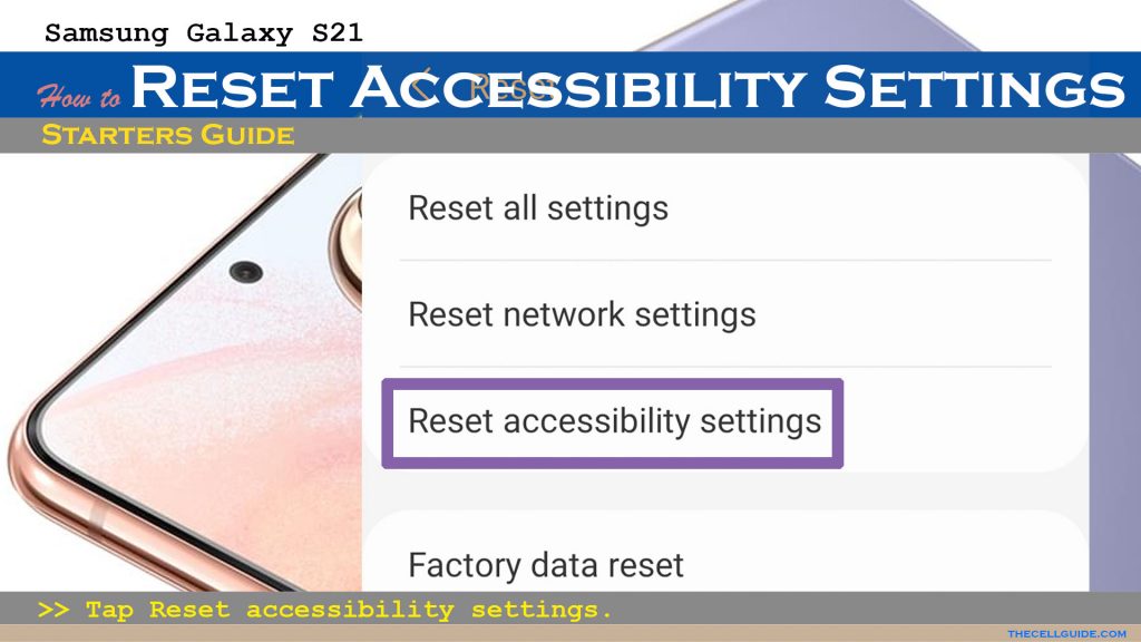 reset accessibility settings galaxys21 ras