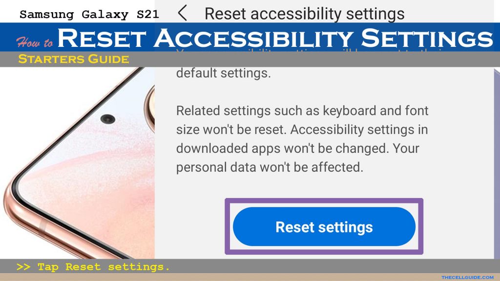 reset accessibility settings galaxys21 rs