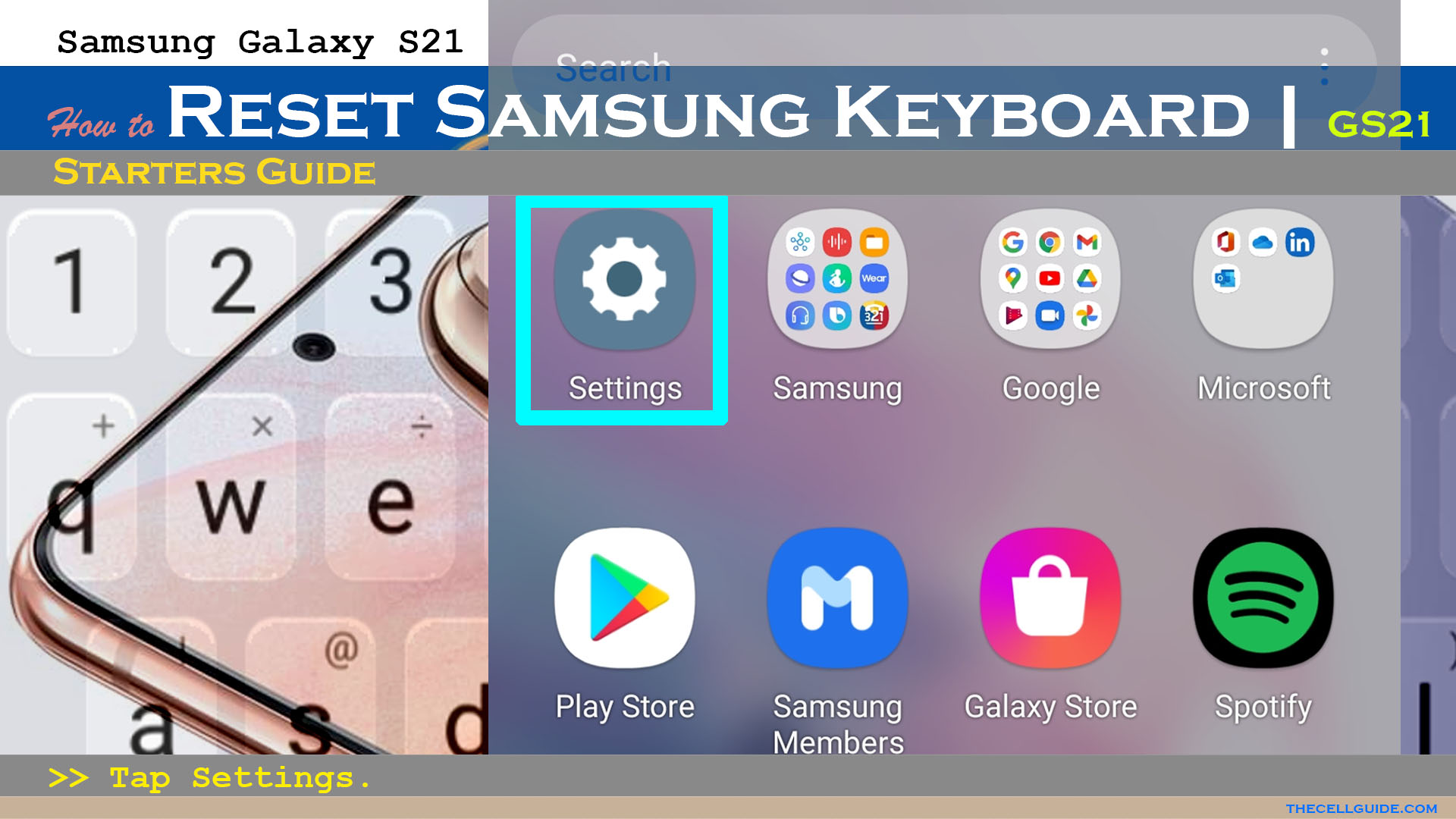 How to Reset Keyboard Settings on Samsung Galaxy S21 | Restore Default