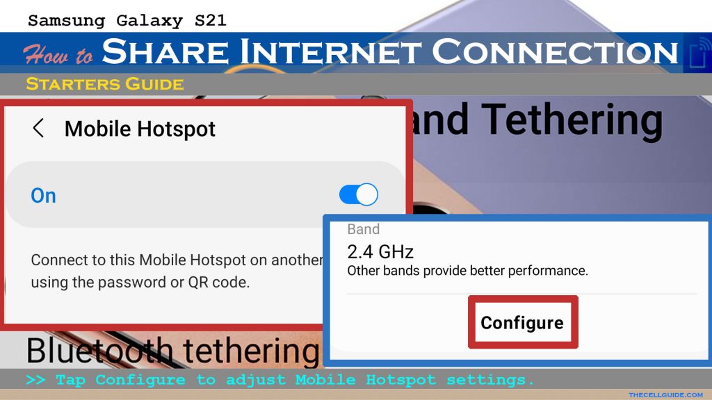 share internet galaxy s21 configurehotspot