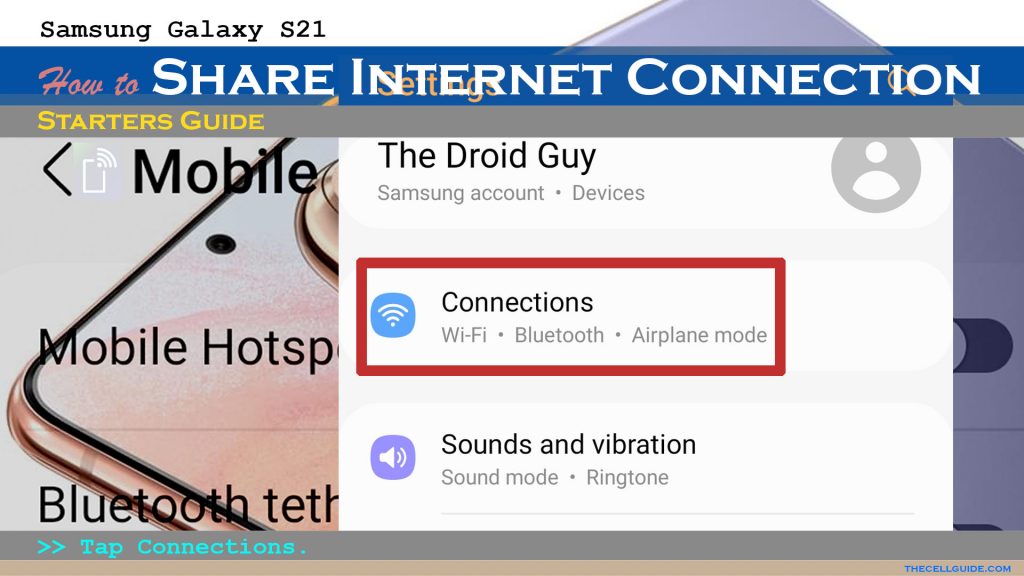 share internet galaxy s21 connections
