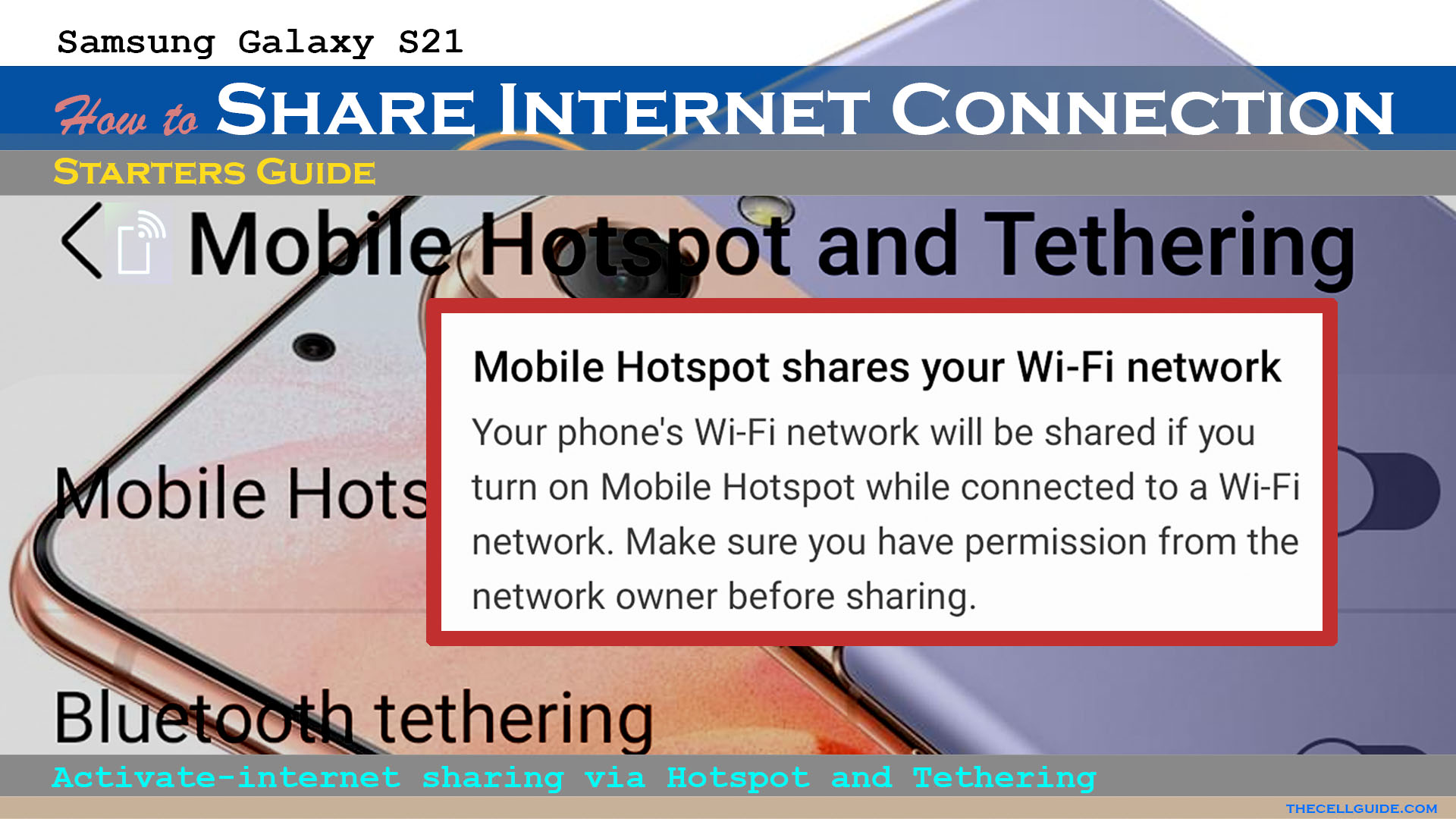Forensische geneeskunde Trouwens advies How to Share Galaxy S21 Wi-Fi Internet via Mobile Hotspot and Tethering