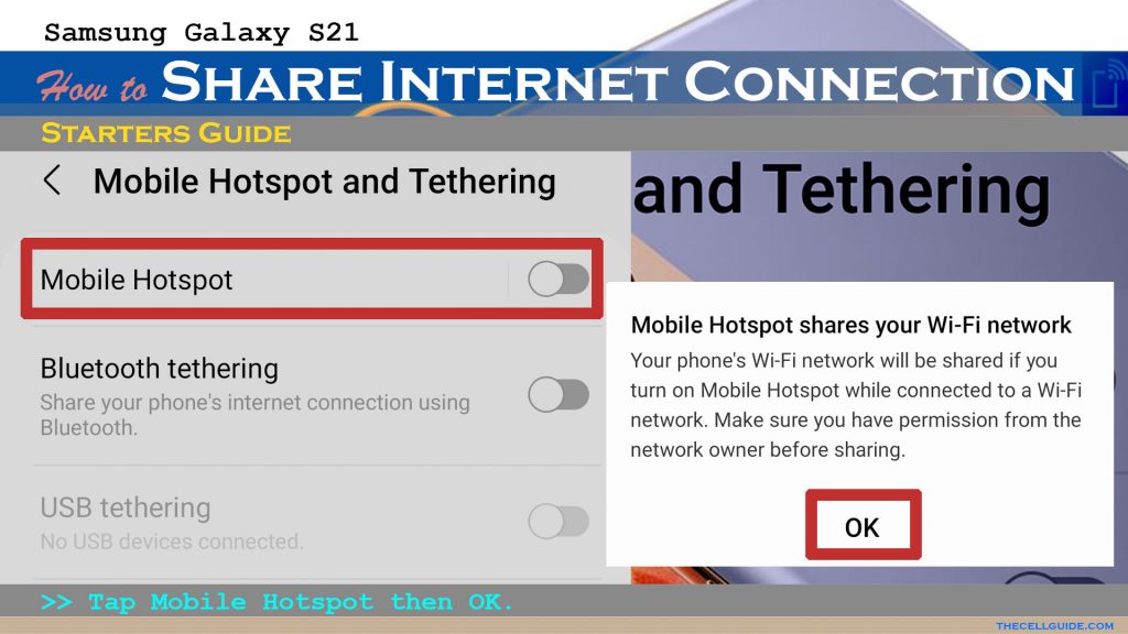 share internet galaxy s21 mhON