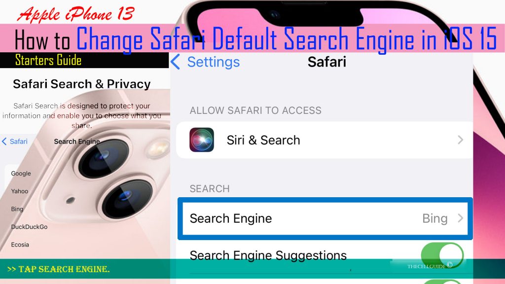 change default safari search engine iphone13 se