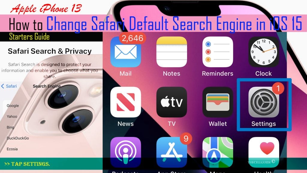 change default safari search engine iphone13 settings