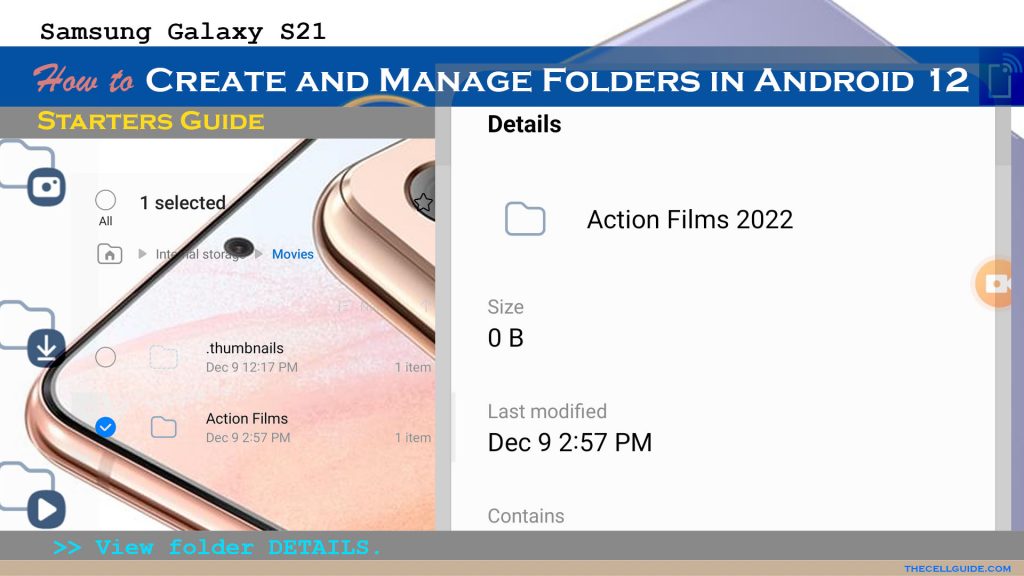 create new folder galaxys21 folderdetails