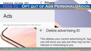 How to Opt Out of Ads Personalization on Samsung Galaxy S21 | One UI 4.0