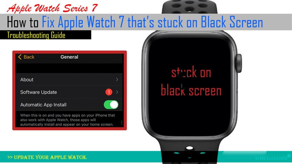 fix apple watch7 stuck on black screen updatewatchos