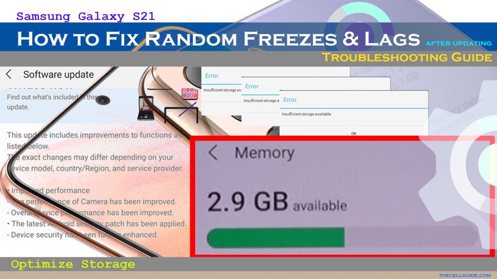 fix galaxy s21 randomly freezes lags after updating optimizestorage