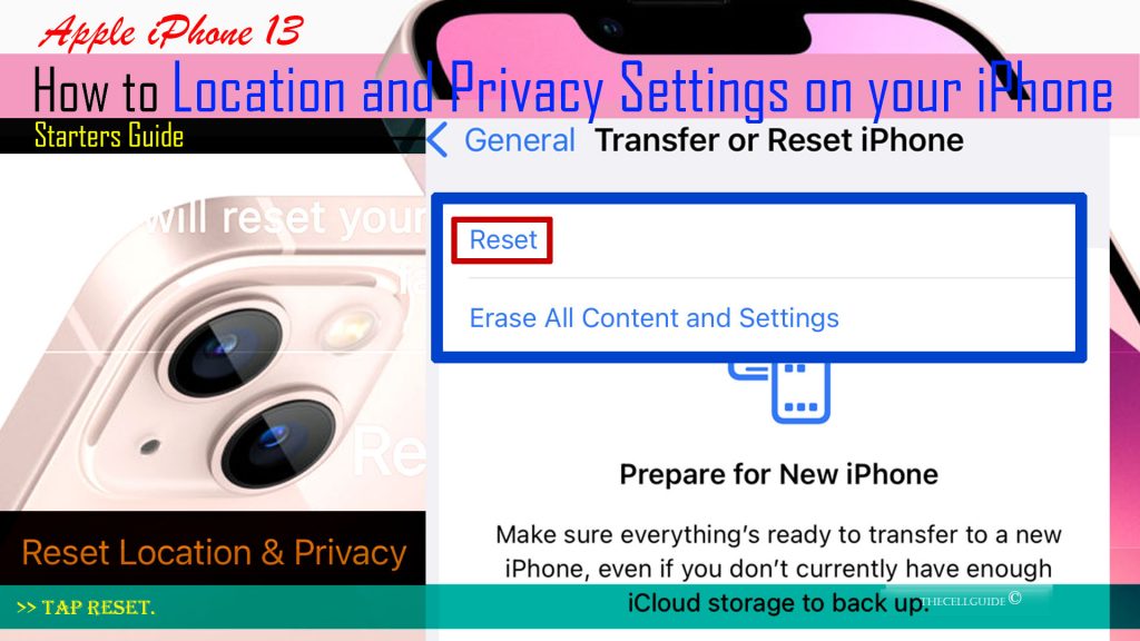 reset location and privacy settings iphone13 reset