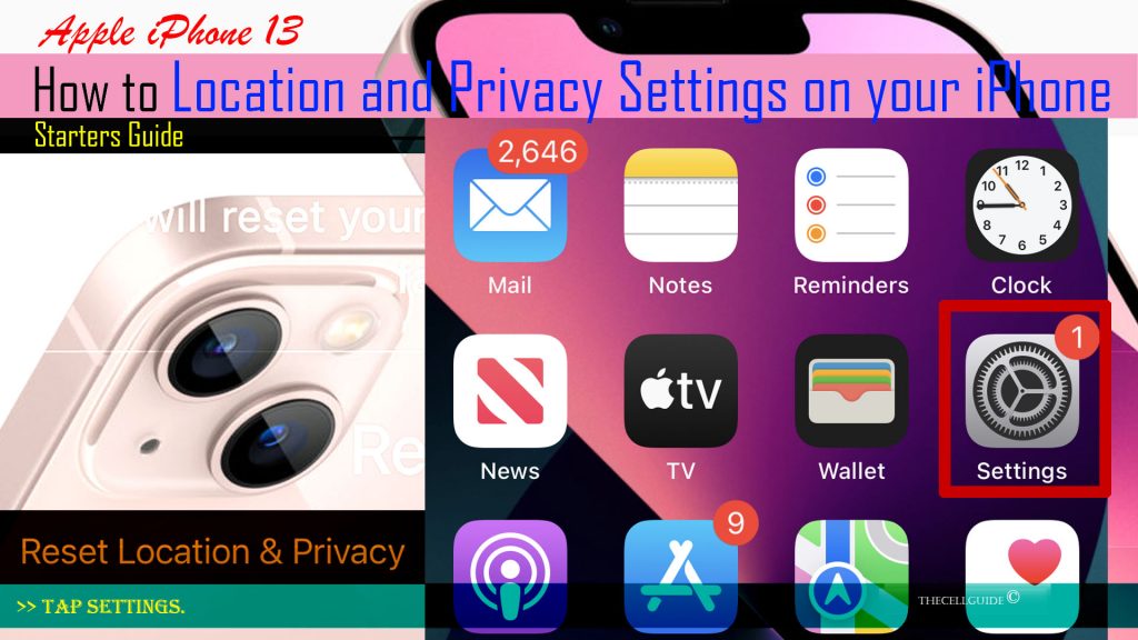 reset location and privacy settings iphone13 settings