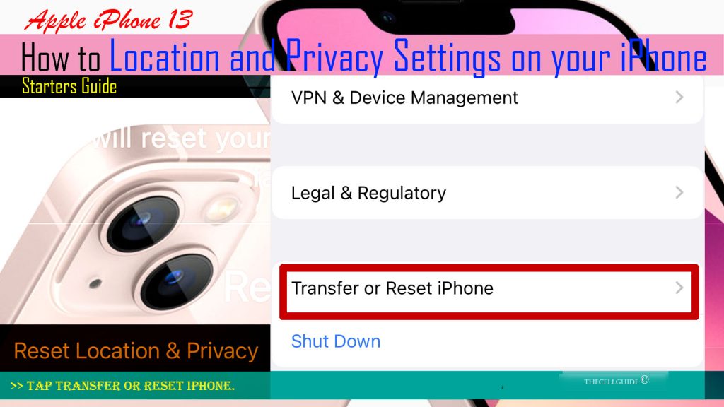 reset location and privacy settings iphone13 tori