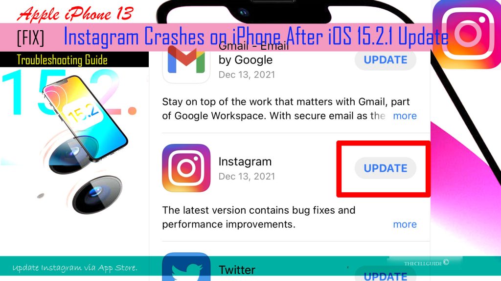 fix instagram crashes on iphone13 after ios1521 update installappupdate