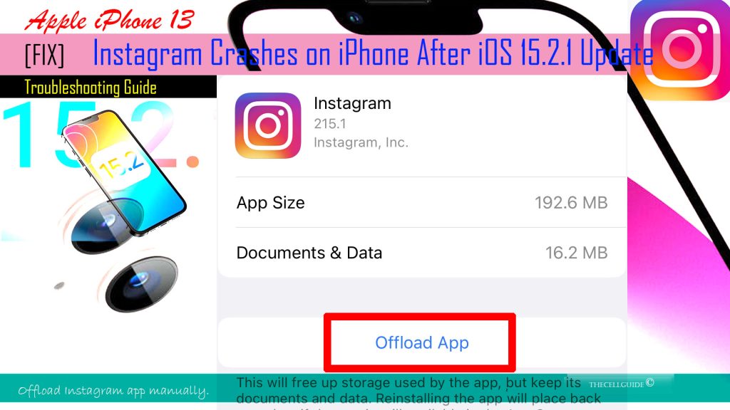 fix instagram crashes on iphone13 after ios1521 update offload instagram