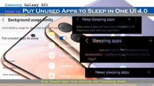 How to Put Unused Apps to Sleep on Samsung Galaxy S21 (OneUI 4.0)