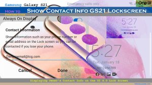How to Show Contact Info on Samsung Galaxy S21 Lock Screen (One UI 4.0)