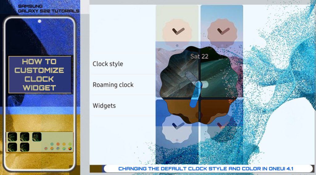 customize clock widget galaxys22 featured