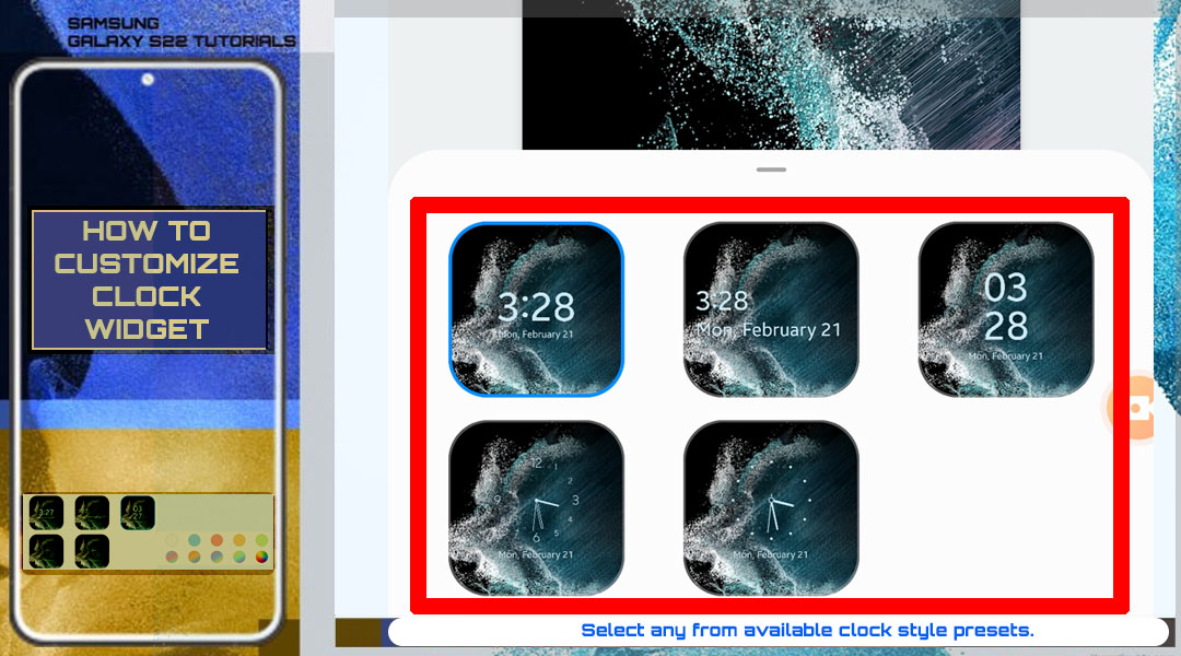Samsung S22 Clock Display How to Personalize Your Home Screen