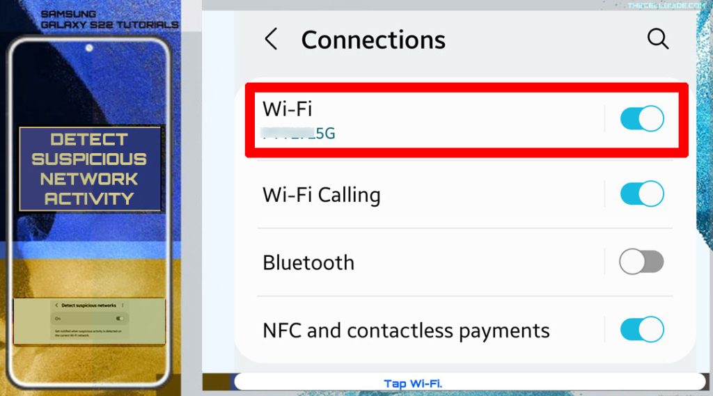 detect suspicious network activity galaxy s22 wifi