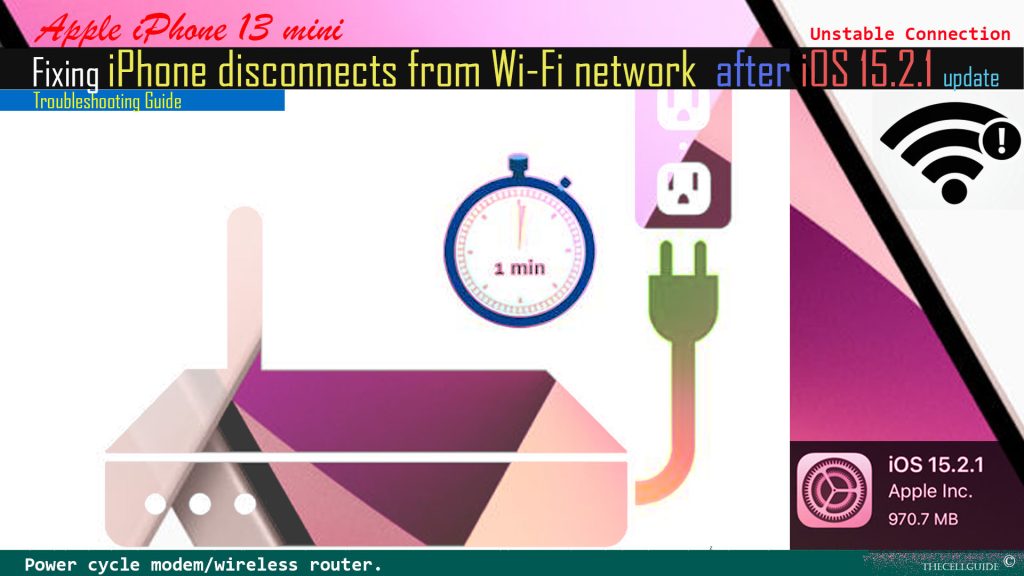 fix iphone13 disconnects from wifi ios1521update powercycle