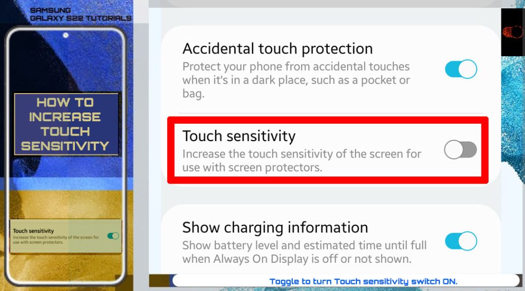 increase fingerprint sensitivity