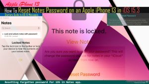How to Reset Notes Password on iPhone 13 (iOS 15.3)