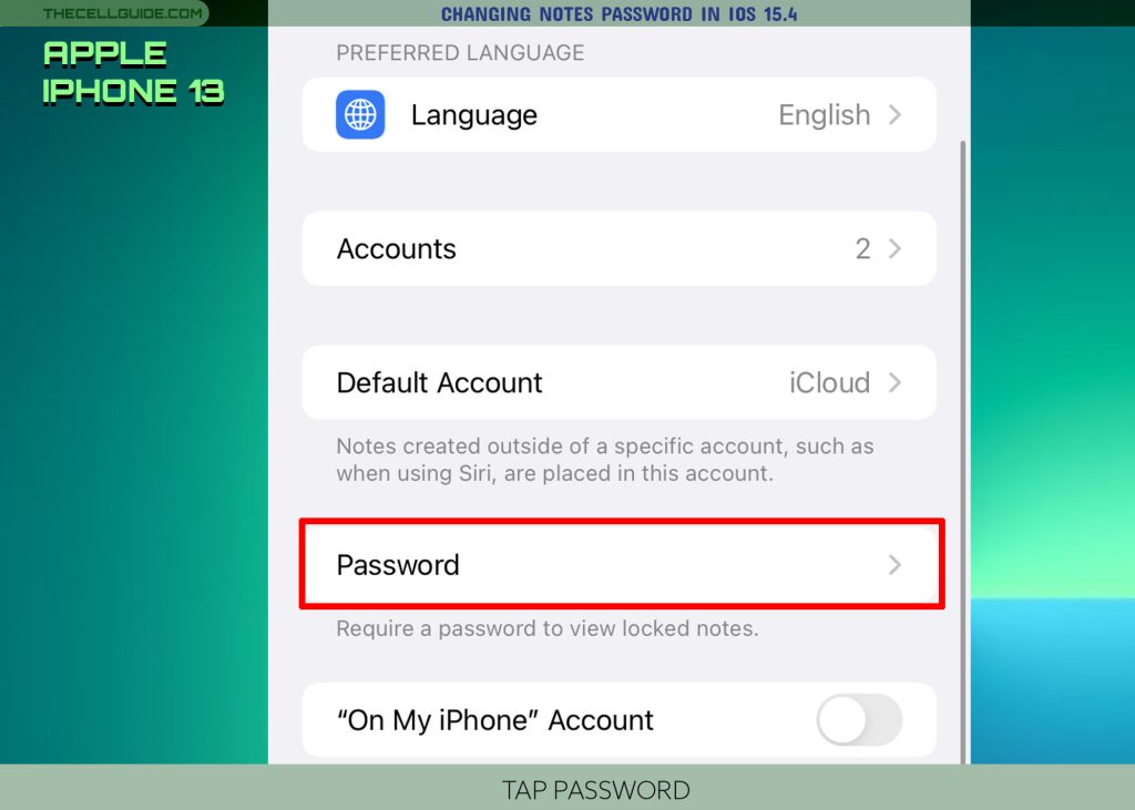 how-to-change-notes-password-on-iphone-13-ios-15-4