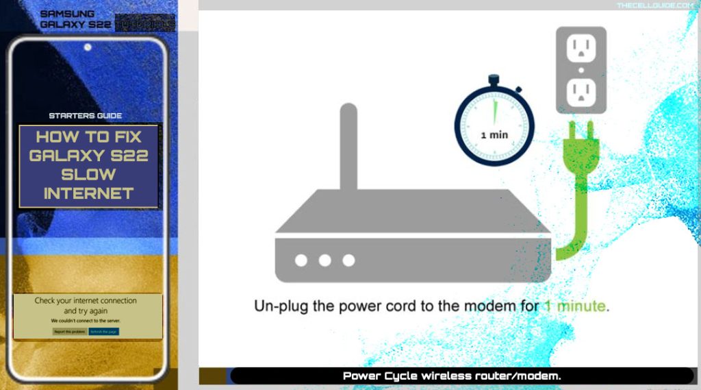 fix galaxy s22 slow internet connection issue power cycle