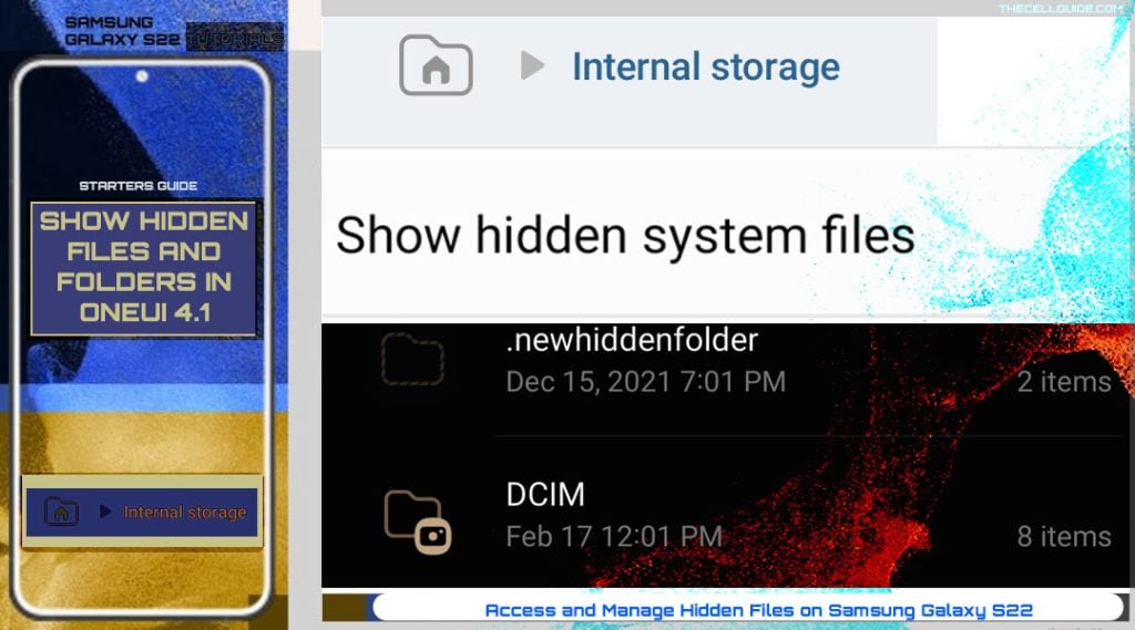 view hidden files and folders galaxy s22 featured