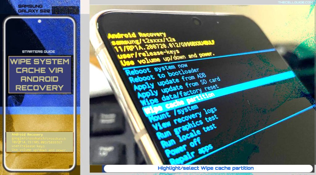 wipe cache partition galaxy s22 wcp