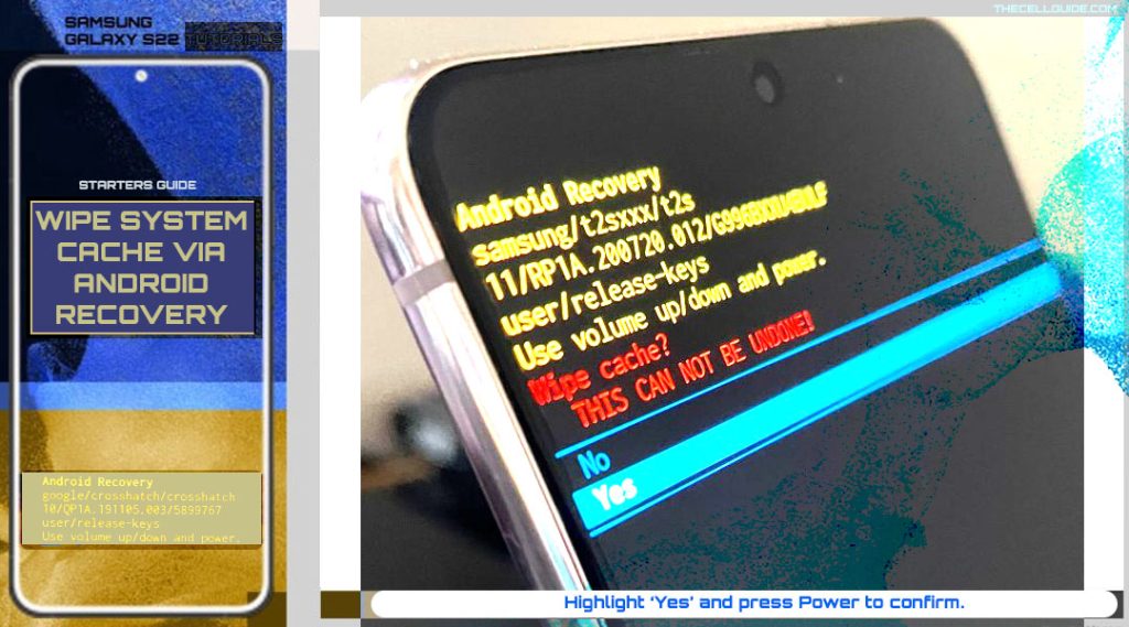 wipe cache partition galaxy s22 yes