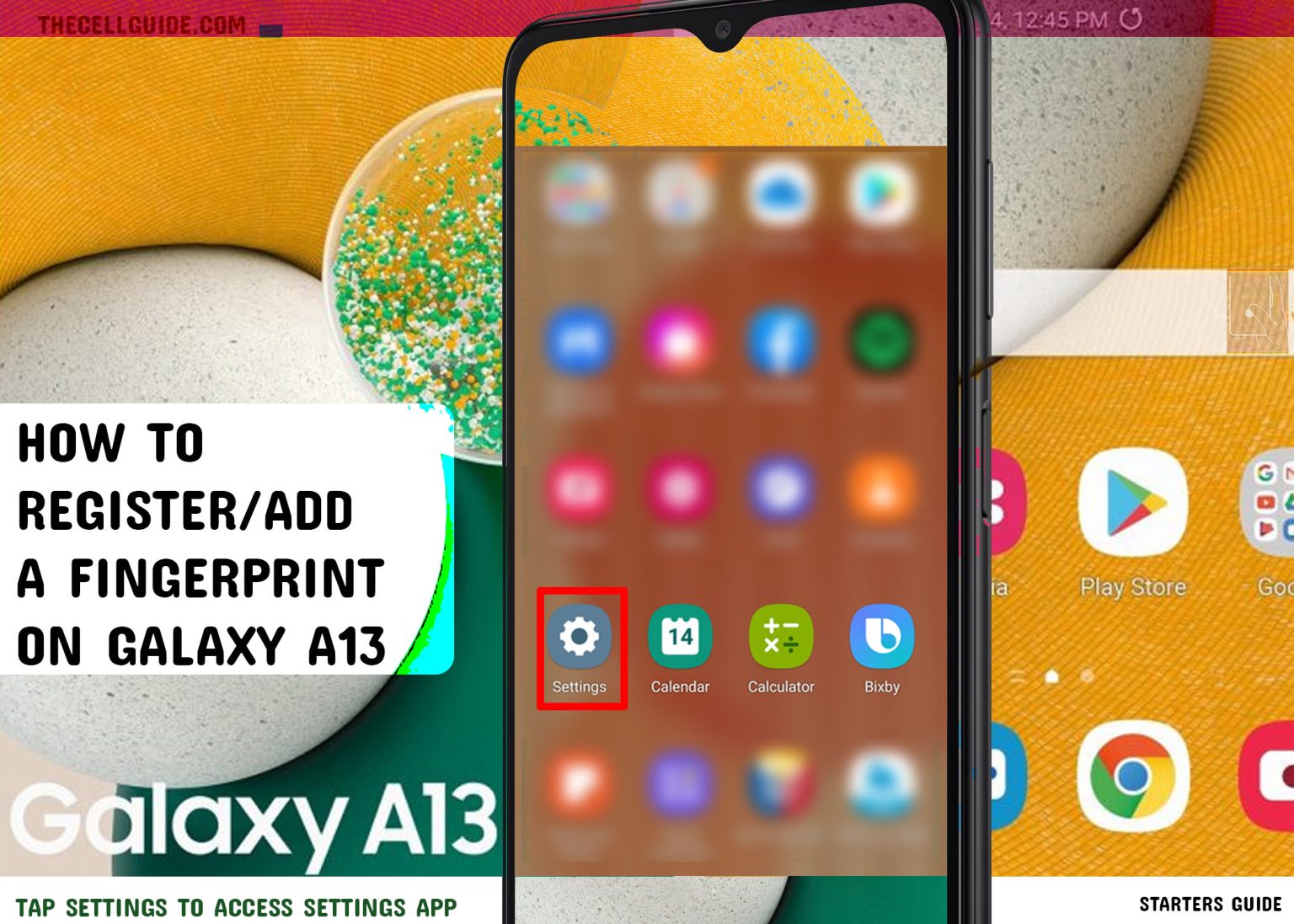 How to register or add a fingerprint on samsung galaxy a13 5g