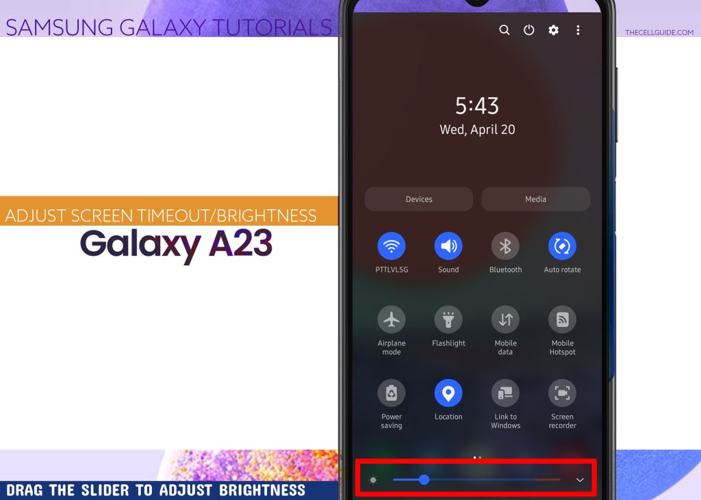 How to Adjust Screen Timeout and Brightness on Samsung Galaxy A23 9 adjust screen timeout and brightness galaxy a23 QP