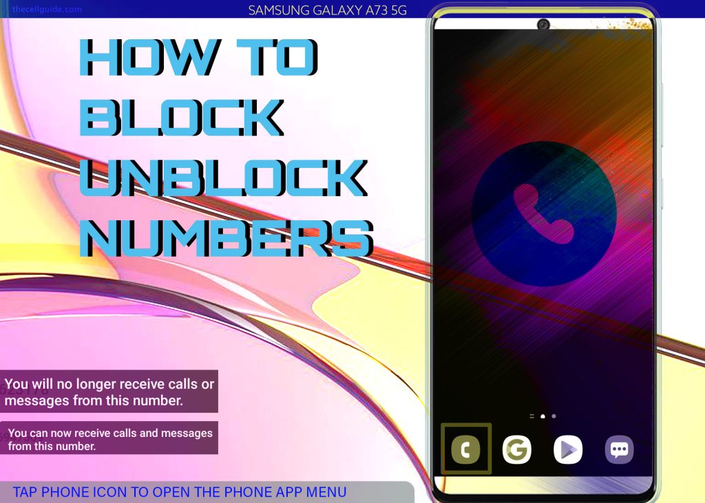 block unblock phone number galaxy a73 PHONE