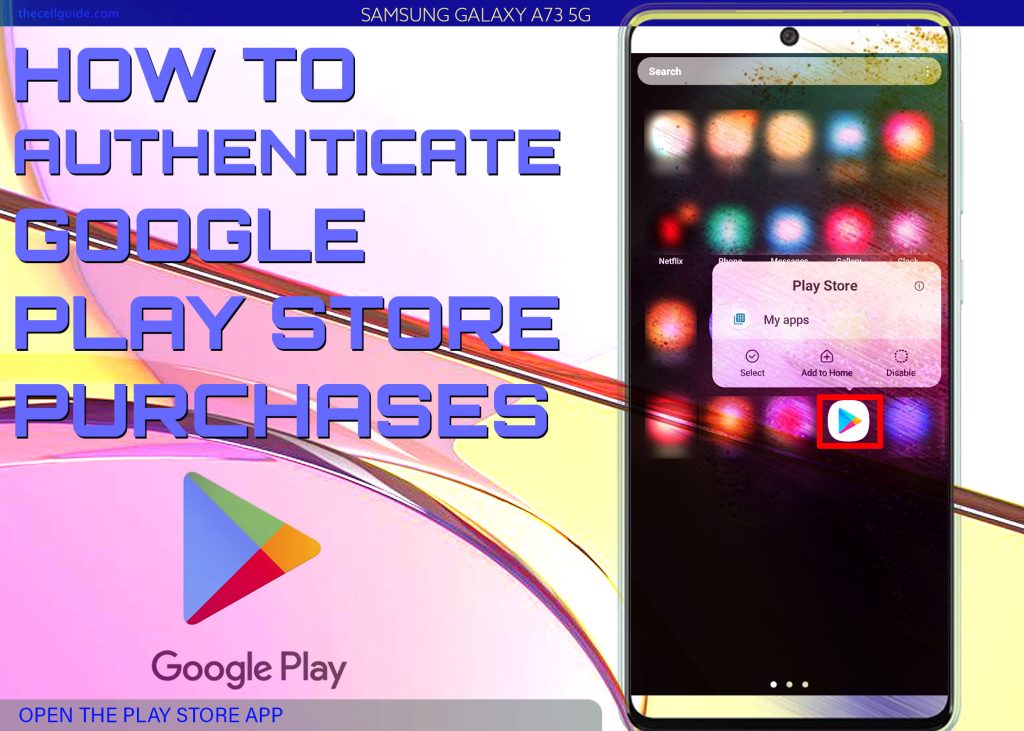 authenticate play store purchases galaxy a73 OPEN PSA
